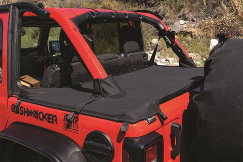 Rampage 2018-2022 Jeep Wrangler(JL) 4-Door Tonneau Cover w/ Tailgate Bar Kit - Black Diamond - 741036