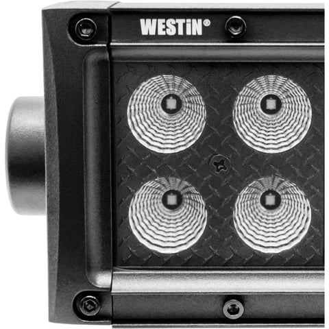 Westin B-FORCE LED Light Bar Double Row 4 inch Flood w/3W Cree - Black - 09-12212-8F