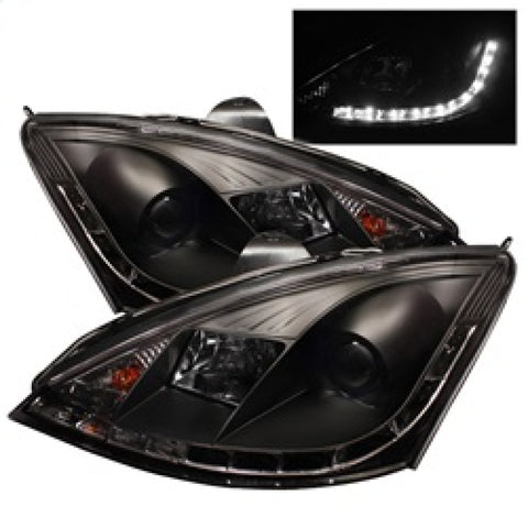 Spyder Ford Focus 00-04 Projector Headlights (Do Not Fit SVT Model)- DRL Blk PRO-YD-FF00-DRL-BK - 5010162