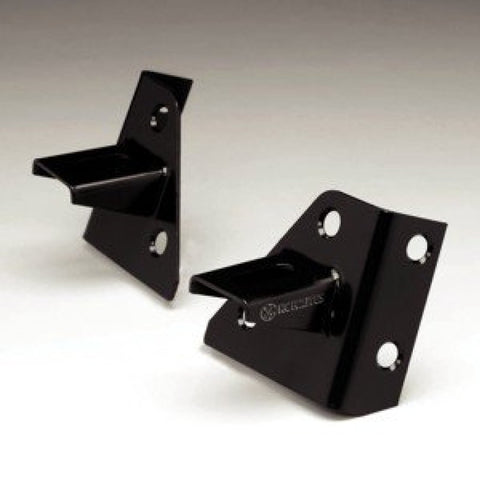 KC HiLiTES 86-95 Jeep YJ Windshield Hinge Light Mount Bracket Set (Pair) - Black - 7321