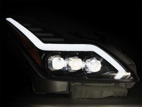 AlphaRex 08-13 Infiniti G37 NOVA LED Proj Headlights Chrome w/ Activ Light/Seq Signal/DRL - 881984