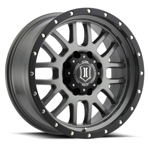 ICON Alpha 20x9 8x180 12mm Offset 5.5in BS Gunmetal Wheel - 1220908955GM