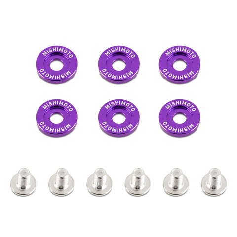 Mishimoto Small Fender Washer Kit (6pcs) - Purple - MMFW-SM-6PR