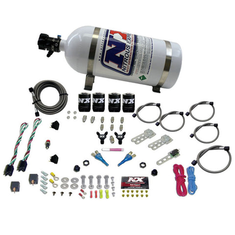 Nitrous Express Sport Compact EFI Dual Stage Nitrous Kit (35-75 x 2) x 2 w/10lb Bottle - 20927-10