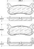 StopTech Street Touring 94-97/99-05 Miata w/ Normal Suspension Rear Brake Pads D636 - 308.06360