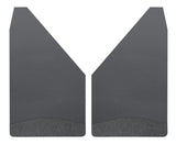 Husky Liners Universal 12in Wide Black Rubber Front Mud Flaps w/ Black Weight - 17152