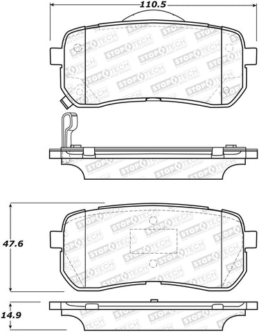 StopTech Street Brake Pads - Front - 308.13020