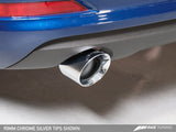 AWE Tuning Audi 8V A3 Touring Edition Exhaust - Dual Outlet Chrome Silver 90 mm Tips - 3015-32056