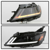 xTune 14-18 Chevy Impala (Excl Limited) DRL Halogen Proj Headlights - Blk Smk (PRO-JH-CIM15-LB-BSM) - 9042881