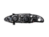 ANZO 1997-1999 Mitsubishi Eclipse Projector Headlights w/ Halo Black G2 - 121365