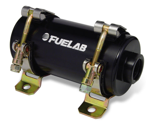 Fuelab Prodigy Reduced Size Carb In-Line Fuel Pump w/Internal Bypass - 800 HP - Black - 40402-1
