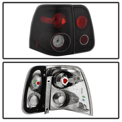 Spyder Lincoln Navigator 03-06 Euro Style Tail Lights Black ALT-YD-LN03-BK - 5005946