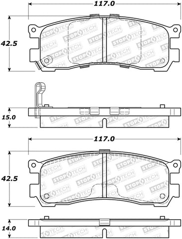 StopTech Street Brake Pads - Front - 308.05530