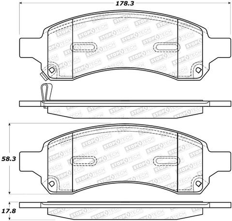 StopTech Street Brake Pads - 308.11690