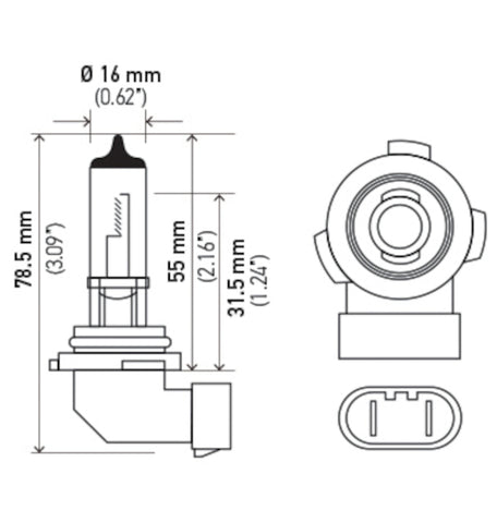 Hella Bulb H10/9145 12V 45W Py20D T4 - H10