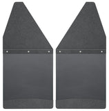 Husky Liners GM 99-16 Silverado/Sierra 12in W Black Top & Weight Kick Back Front Mud Flaps - 17101