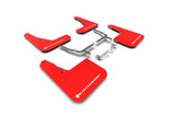 Rally Armor 19-22 Ford Focus ST MK4 (Hatch) Red UR Mud Flap w/ White Logo - MF77-UR-RD/WH