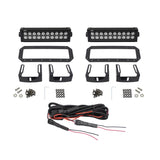 Westin HDX Flush Mount B-FORCE LED Light Kit (Set of 2) w/wiring harness - Black - 57-0035