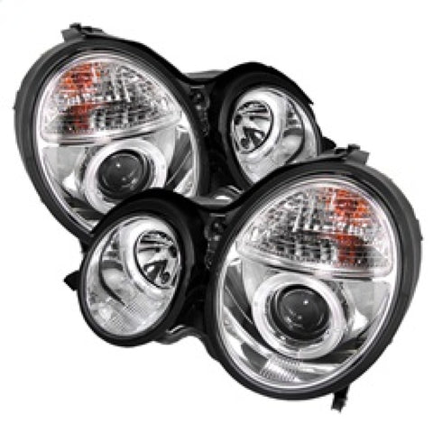 Spyder Mercedes Benz E-Class 00-02 Projector Headlights LED Halo Chrm PRO-YD-MBW21099-HL-C - 5011305