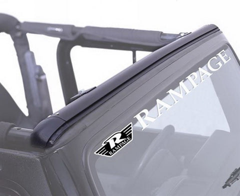 Rampage 1997-2006 Jeep Wrangler(TJ) Windshield Channel - Black - 901004