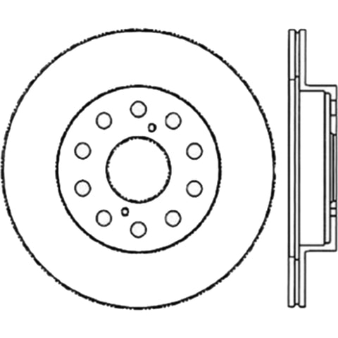 StopTech Sport Slotted 91-95 Toyota MR2 Cryo Rear Right Rotor - 126.44072CSR