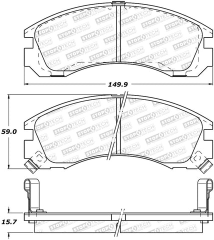 StopTech Street Brake Pads - Front - 308.05301