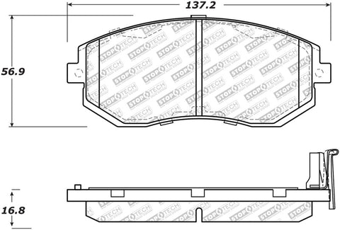 StopTech Street Select Brake Pads - Front - 305.15390