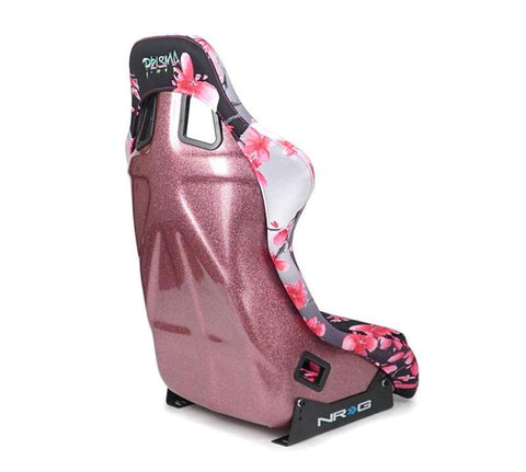 NRG FRP Bucket Seat PRISMA Japanese Cherry Blossom Edition W/ Pink Pearlized Back - Medium - FRP-303-SAKURA