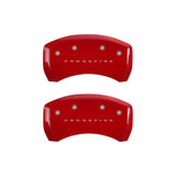 MGP 4 Caliper Covers Engraved Front & Rear Crossfire Red finish silver ch - 32011SCRFRD