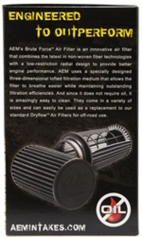 AEM Dryflow Conical Air Filter 2.75in Flange ID / 6in Base OD / 5.125in Top OD / 9.125in Height - 21-2029BF