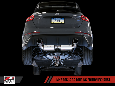 AWE Tuning Ford Focus RS Touring Edition Cat-back Exhaust - Non-Resonated - Diamond Black Tips - 3015-33088