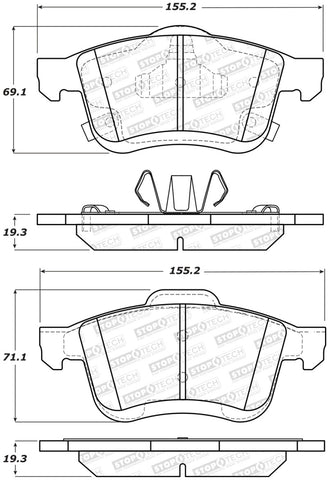 StopTech Street Brake Pads - Front/Rear - 308.17210