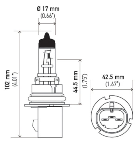 Hella Bulb 9007 12V 65/55W Px29T T4625 +50(2) - 9007P50TB