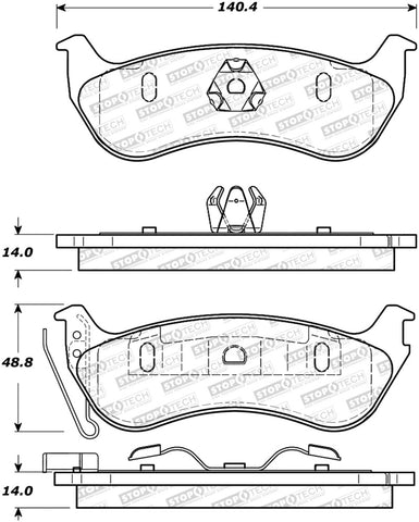 StopTech Street Brake Pads - 308.09640