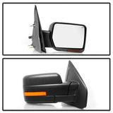 xTune 07-14 Ford F-150 Heated Amber Seq LED Signal OEM Pwr Mirrors (Pair) (MIR-03FF07-G2-PW-RAM-SET) - 9943171