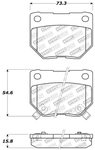 StopTech Performance 06-07 Subaru Impreza WRX (Exc STi) Rear Brake Pads - 309.04611