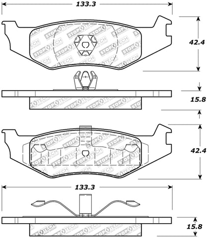 StopTech Street Touring Brake Pads - 308.05120