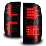 ANZO 15-19 Chevrolet Silverado 2500 HD/3500 HD LED Taillight w/ Sequential Black Housing/Smoke Lens - 311451