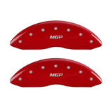 MGP 4 Caliper Covers Engraved Front & Rear MGP Red finish silver ch - 22225SMGPRD