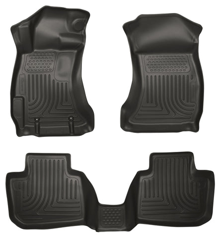 Husky Liners Subaru 12-14 Impreza/2015 WRX/STi WeatherBeater Combo Front&2nd Row Black Floor Liners - 99801