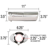 Spectre Exhaust Tip Bolt-On / Oval (Fits 2.25in to 3.25in Piping) - 25105