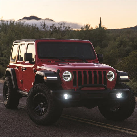 Rigid Industries 360-Series 4in LED SAE J583 Fog Light - 2018+ Jeep JL Rubicon - White (Pair) - 37106