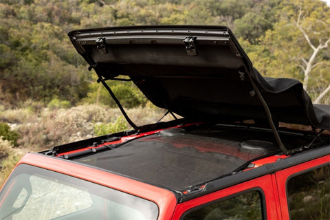 Rampage 2018-2019 Jeep Wrangler(JL) Unlimited Sport 4-Door Mesh Shade Top - Extended - Black - 92525