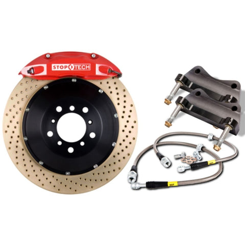 StopTech BBK 01-07 BMW M3 (E46) Rear ST-40 Red Caliper Zinc Drilled 355x32mm Rotors - 83.137.0047.74