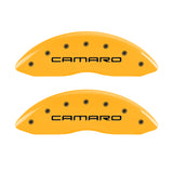 MGP 4 Caliper Covers Engraved Front Camaro Rear Gen 4/Ss Yellow Finish Black Char 1998 Chevy Camaro - 14027SCS4YL