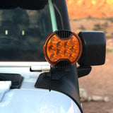 KC HiLiTES 6in. Light Shield for SlimLite LED - Amber - 5104