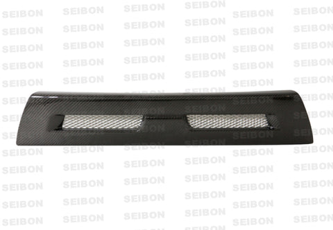 Seibon 08-12 Mitsubishi Lancer Evo X Shaved Emblem Carbon Fiber Front Grill does not fit MR model - FG0809MITEVOX-S