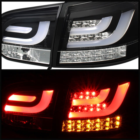 Spyder Volkswagen Golf/GTI 10-13 G2 Type With Light Bar LED Tail Lights Black ALT-YD-VG10-LED-G2-BK - 5071767