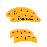 MGP 4 Caliper Covers Engraved Front Pontiac Rear Arrow Yellow Finish Blk Char 1997 Pontiac Firebird - 18027SPONYL