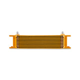 Mishimoto Universal -6AN 10 Row Oil Cooler - Gold - MMOC-10-6GD